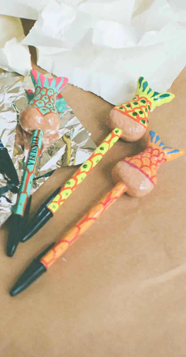 Pens & Markers^Consuela Orange Mermaid Tail Pen