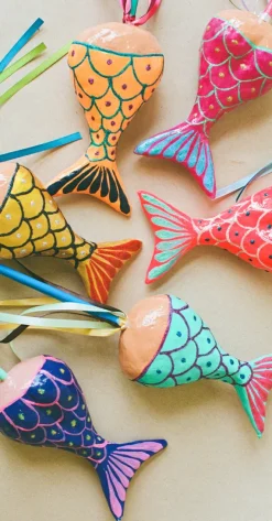 Gifts^Consuela Orange Mermaid Tail Shaker