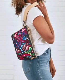 Clutches^Consuela Posh Embroidered Your Way Bag